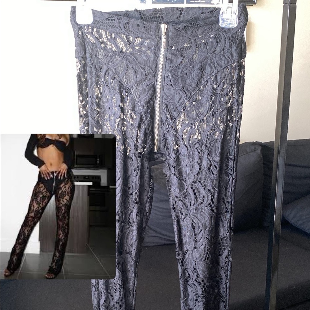 Matte brand lace siren pants